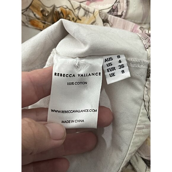 Rebecca Vallance Fleur Du Mal Belted Floral Mini Dress Size 4 US - Picture 9 of 12